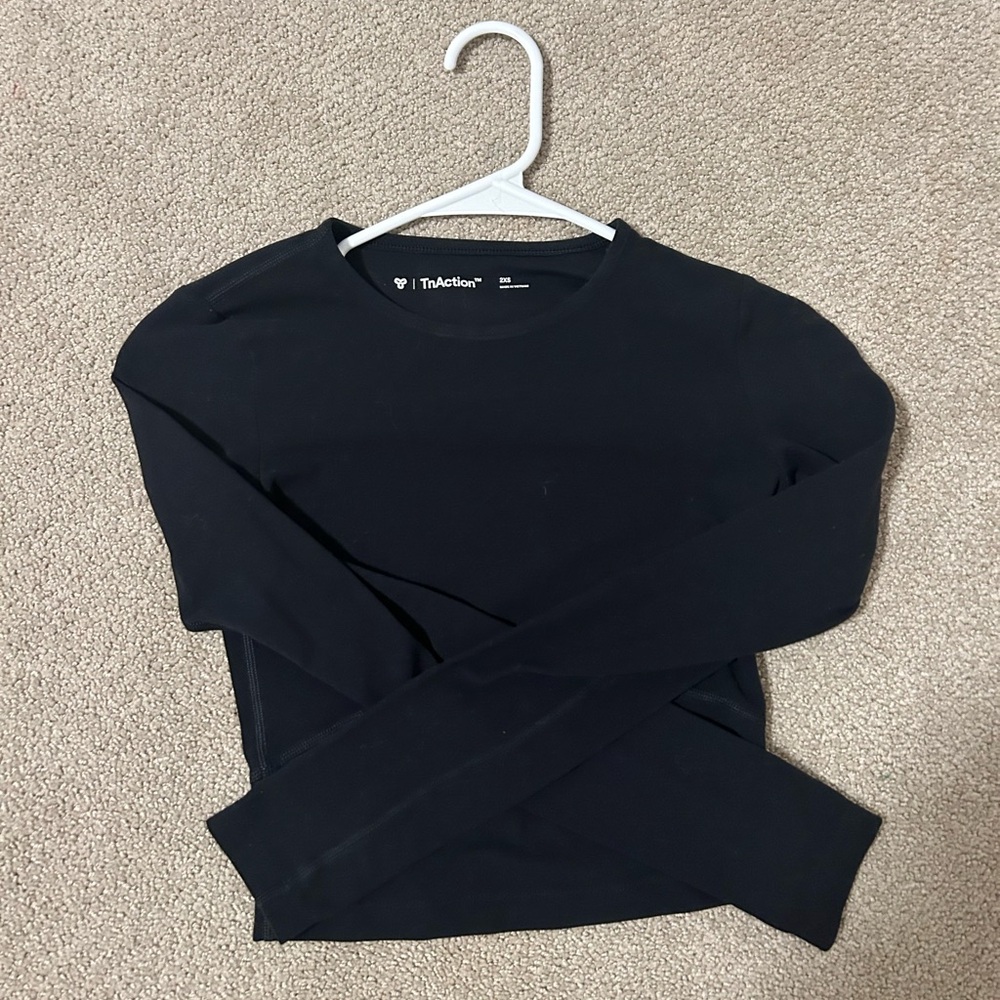 Selling Black, tight long sleeved T-shirt. Brand:TnAction, but bought at Aritzia